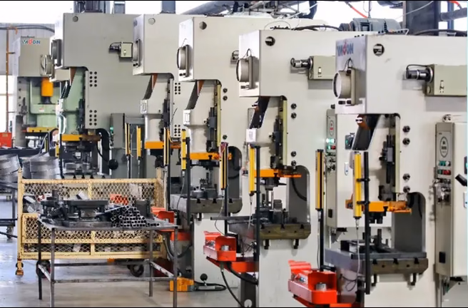 Thailand Drain Cleaning Machine Factory — Quality Control & Production Stamping machine presses in the THAIMAKE factory