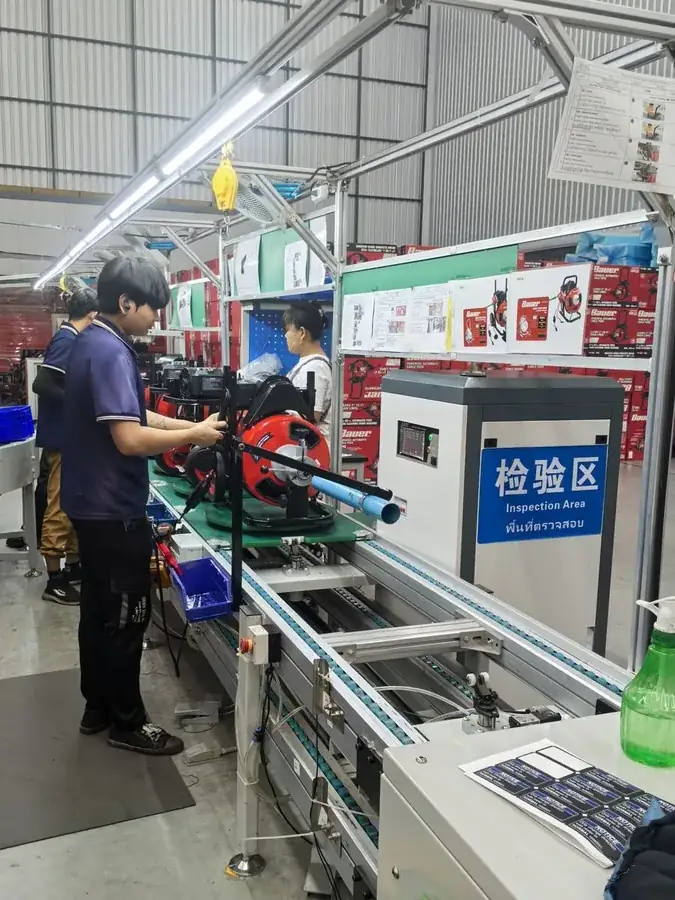 Thailand Drain Cleaning Machine Factory — Quality Control & Production THAIMAKE factory packing line